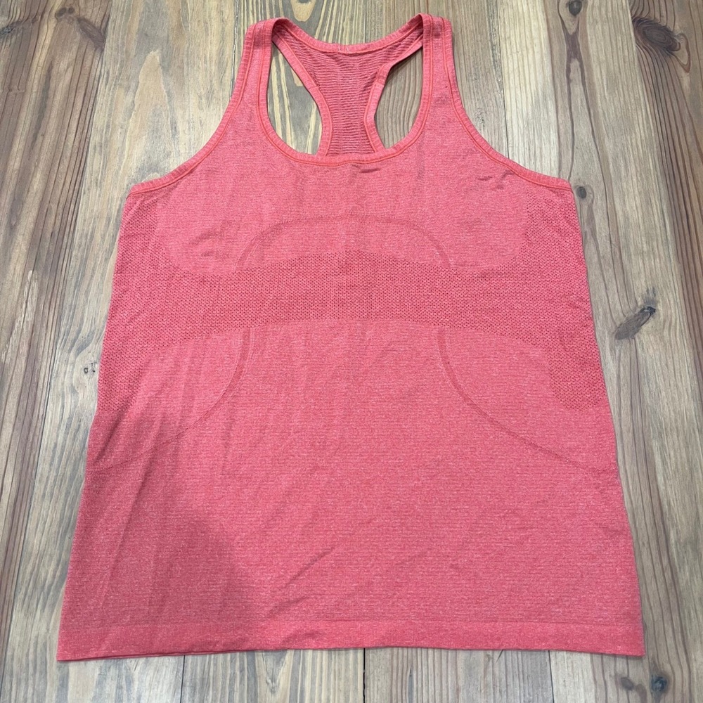 Lululemon Athletica Salmom/Pink Heathered Racerback Tank Top Size‎ 12